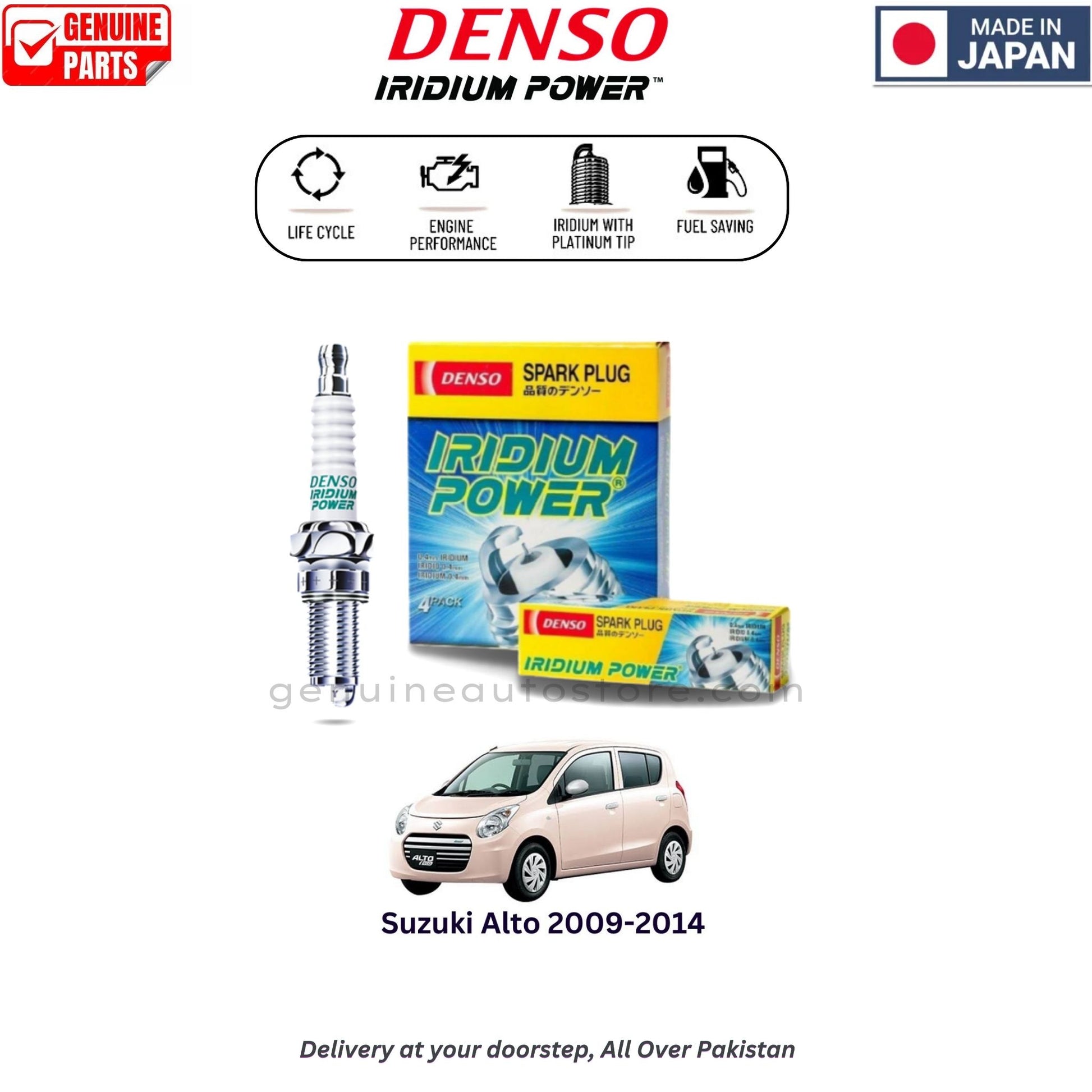 Suzuki Alto 2009-2014 Denso Iridium Spark Plug in Pakistan, 100% Genuine, Reliable, Best Price, Cash on Delivery Available 