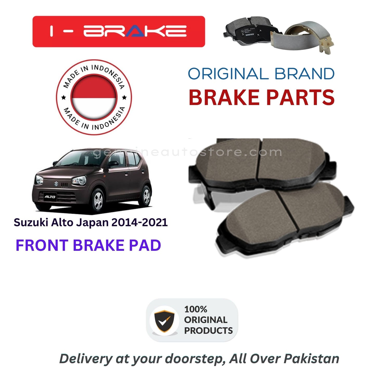 Suzuki Alto Japan 2014-2021 Front Brake Pads iBrake Indonesia Genuine