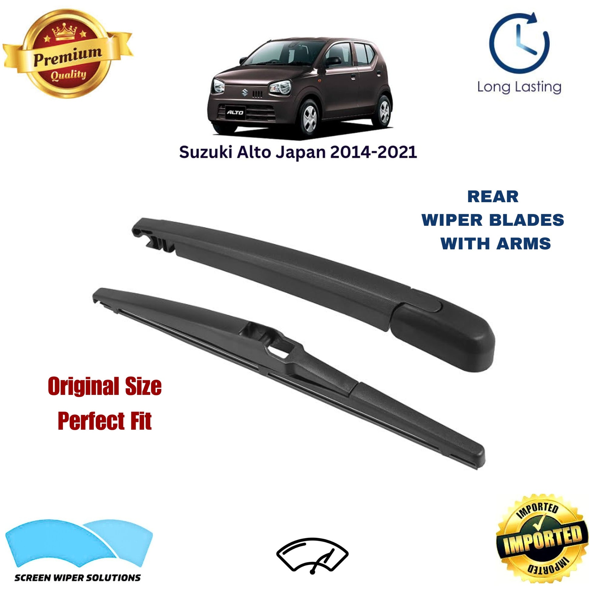Suzuki Alto Japan 2014-2021 Rear Wiper Blade with Arm in Pakistan