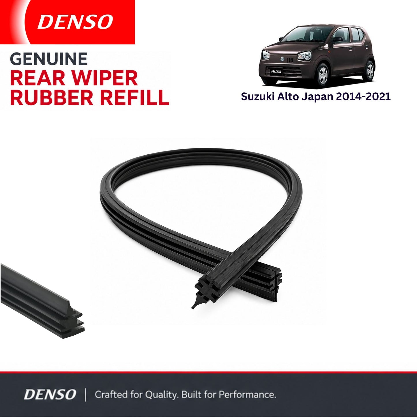 Denso Genuine rear wiper rubber for Suzuki Alto Japan 2014-2021