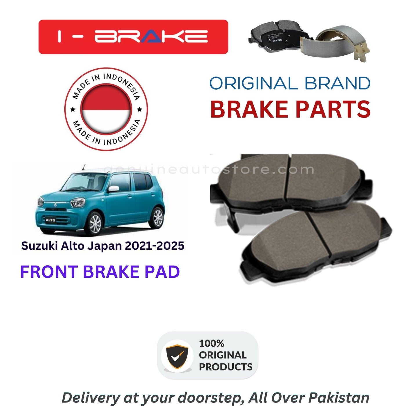Suzuki Alto Japan 2021-2025 Front Brake Pads iBrake Indonesia Genuine