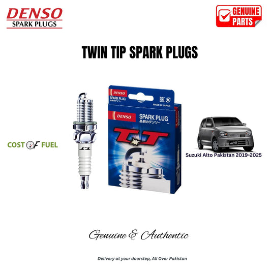 Suzuki Alto Pakistan 2019-2025 DENSO Twin Tip Spark Plugs 3pcs in Pakistan – genuine replacement, better mileage and smooth performance