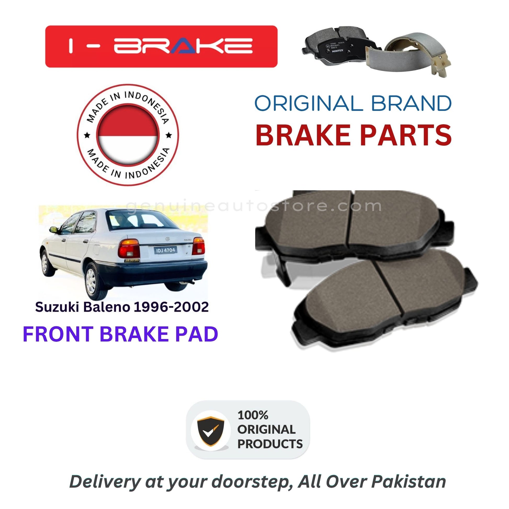 Suzuki Baleno 1996-2002 Front Brake Pads iBrake Indonesia Genuine