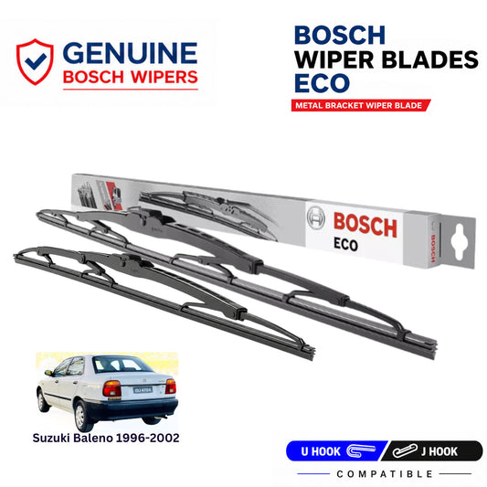 Bosch Genuine metal front wiper set for Suzuki Baleno 1996-2002, pair of two