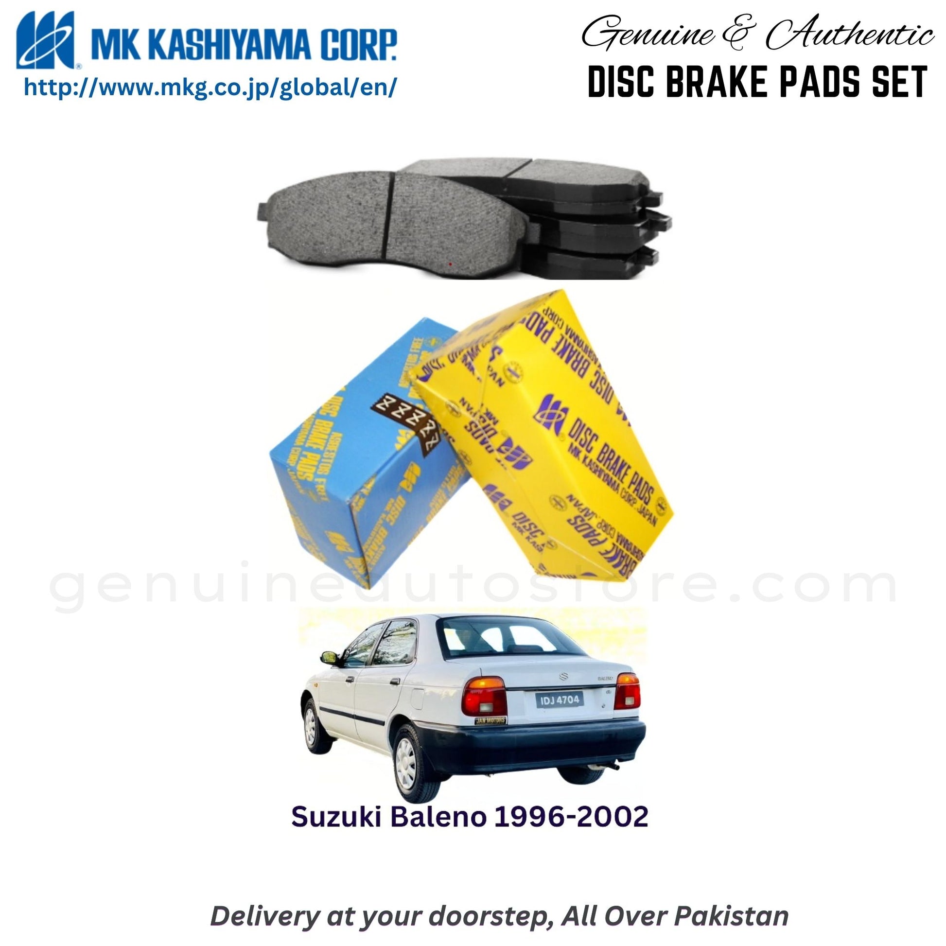 Suzuki Baleno 1996-2002 Japan MK Front Brake Pads in Pakistan, 100% Genuine, Reliable, Best Price, Cash on Delivery Available