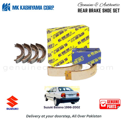 Suzuki Baleno 1996-2002 MK JAPAN REAR BRAKE SHOE SET in Pakistan. 100% Genuine, Reliable, Best Price, Cash on Delivery Available