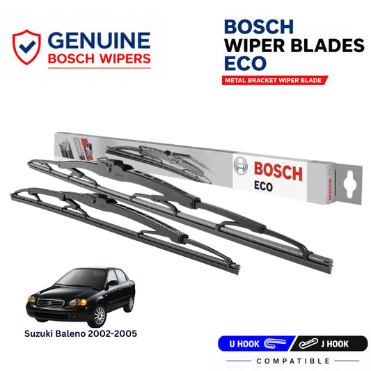 Bosch Genuine metal front wiper set for Suzuki Baleno 2002-2005, pair of two