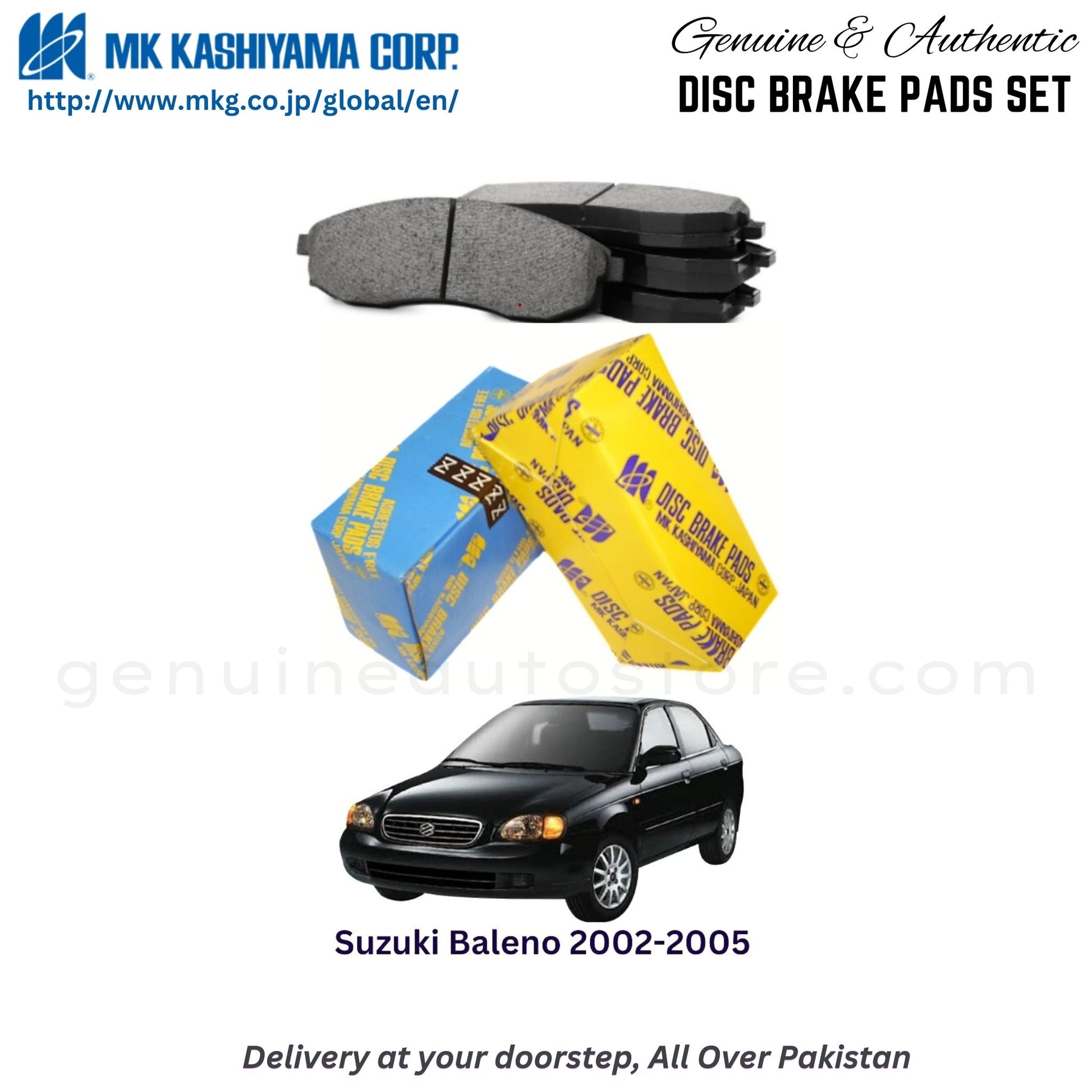 Suzuki Baleno 2002-2005  MK Front Brake Pads in Pakistan, 100% Genuine, Reliable, Best Price, Cash on Delivery Available