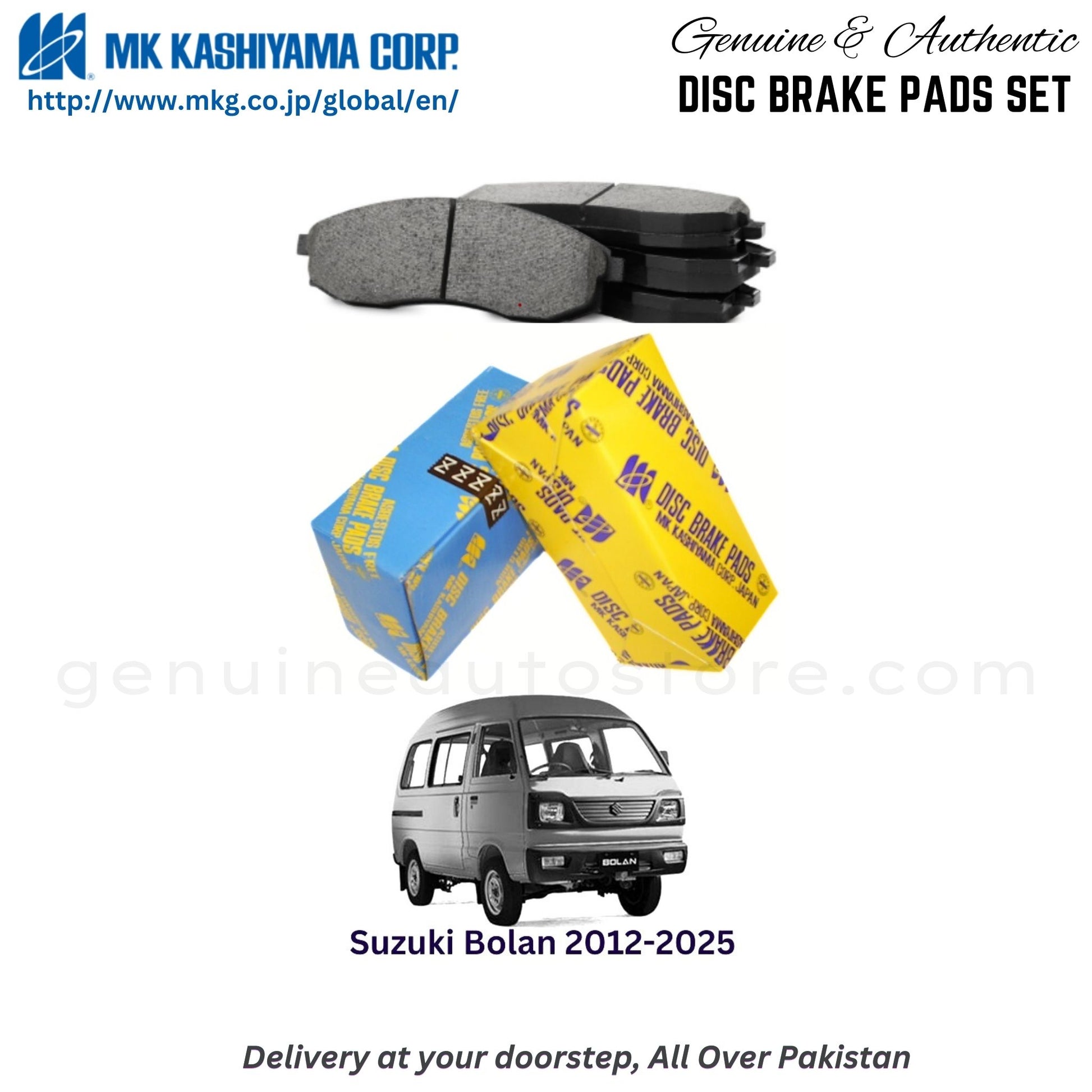 Suzuki Bolan 2012-2025 MK Front Brake Pads in Pakistan, 100% Genuine, Reliable, Best Price, Cash on Delivery Available