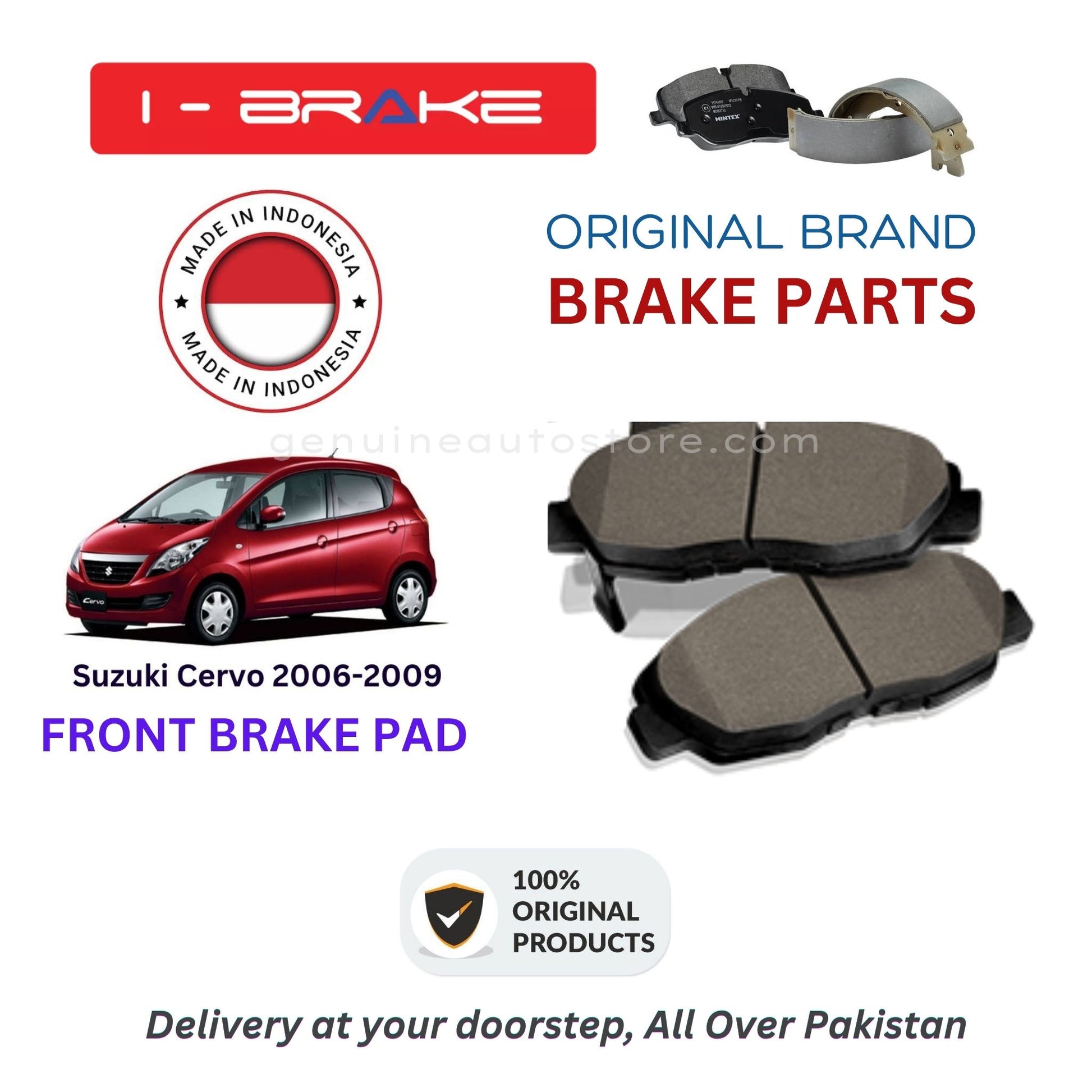 Suzuki Cervo 2006-2009 Front Brake Pads iBrake Indonesia Genuine