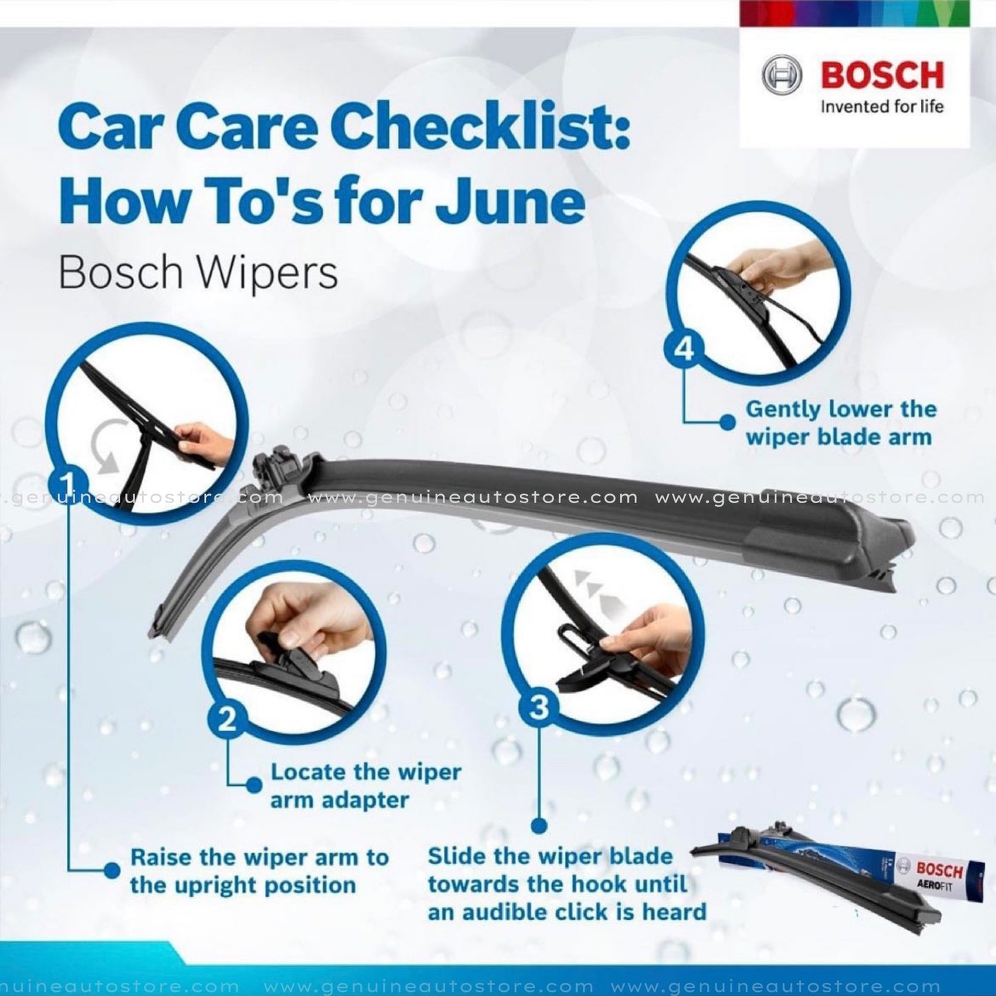 Suzuki Cultus 2000-2007 Bosch Genuine Front Wiper Blade Set Pakistan