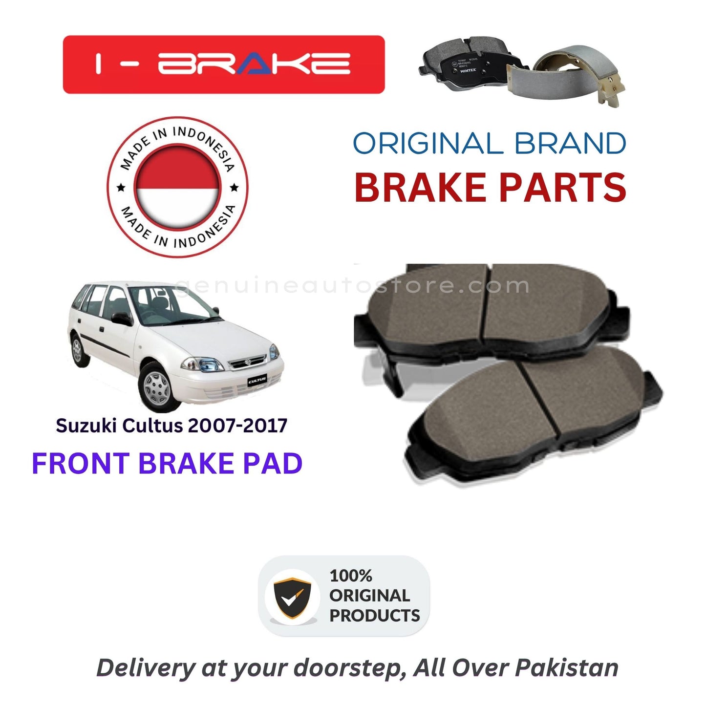 Suzuki Cultus 2007-2017 Front Brake Pads iBrake Indonesia Genuine