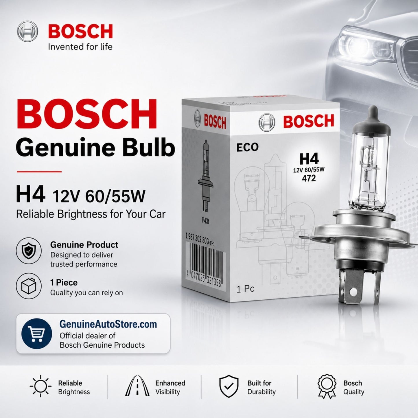 Suzuki Cultus 2007-2017 Headlight Bulb Bosch in Pakistan