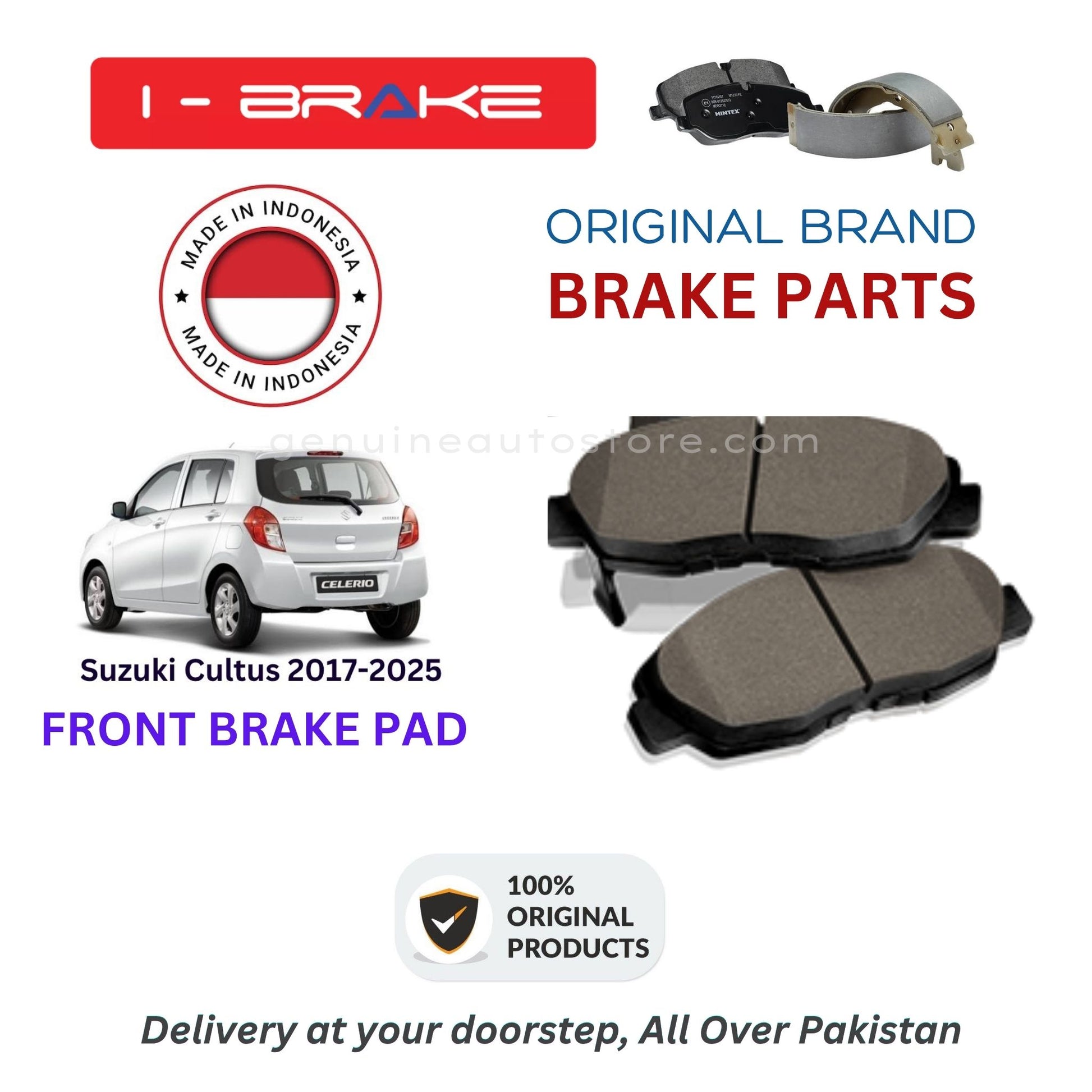 Suzuki Cultus 2017-2025 Front Brake Pads iBrake Indonesia Genuine