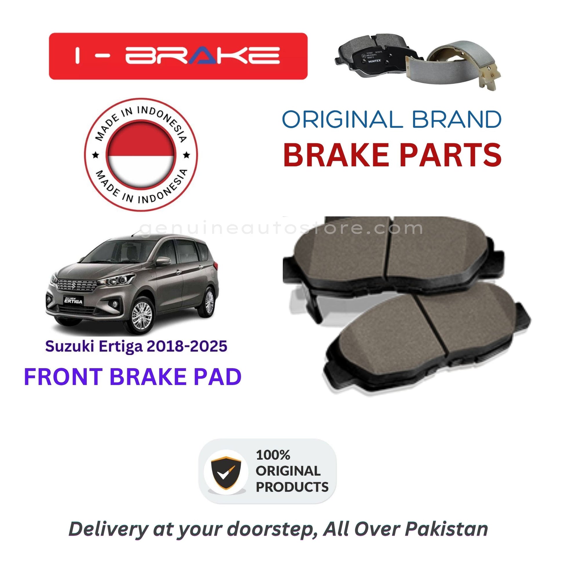 Suzuki Ertiga 2018-2025 Front Brake Pads iBrake Indonesia Genuine