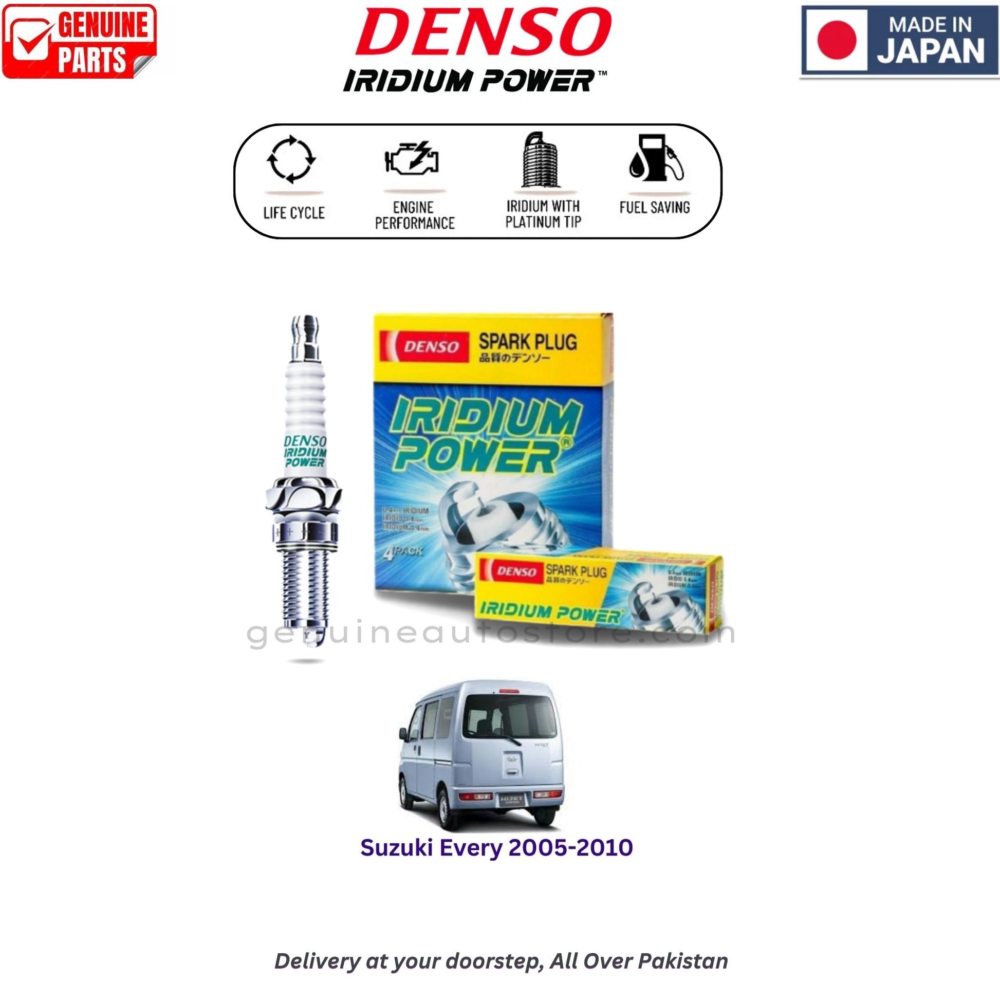 Suzuki Every 2005-2010 Denso Iridium Spark Plug in Pakistan, 100% Genuine, Reliable, Best Price, Cash on Delivery Available 