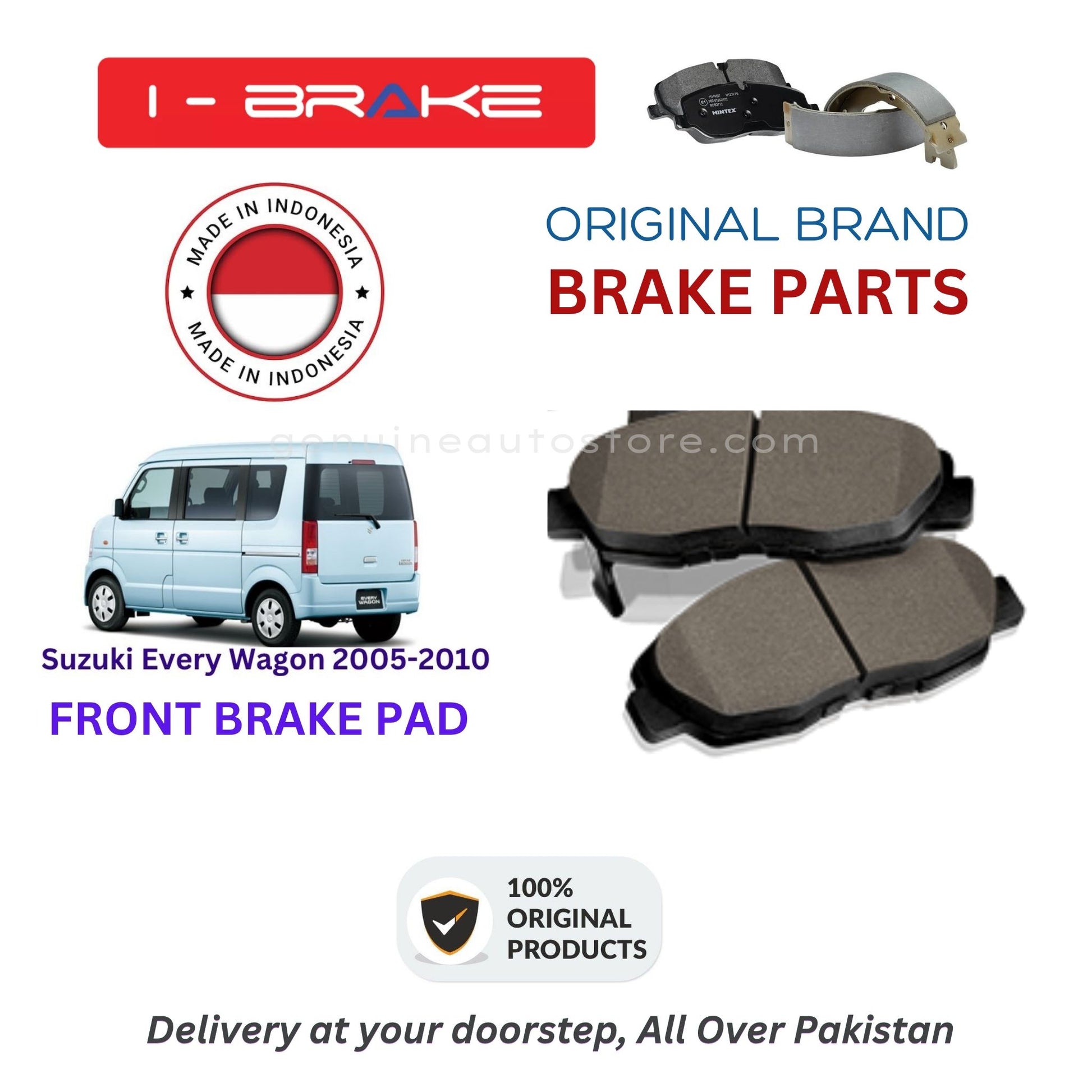 Suzuki Every Wagon 2005-2010 Front Brake Pads iBrake Indonesia Genuine