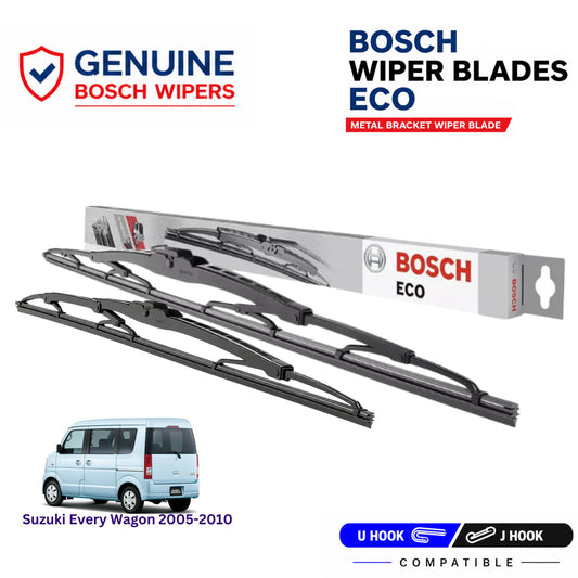 Bosch Genuine metal front wiper set for Suzuki Every Wagon 2005-2010, pair of two