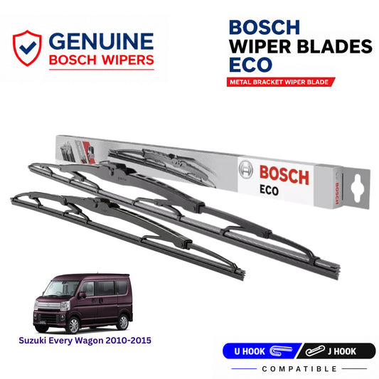 Bosch Genuine metal front wiper set for Suzuki Every Wagon 2010-2015, pair of two