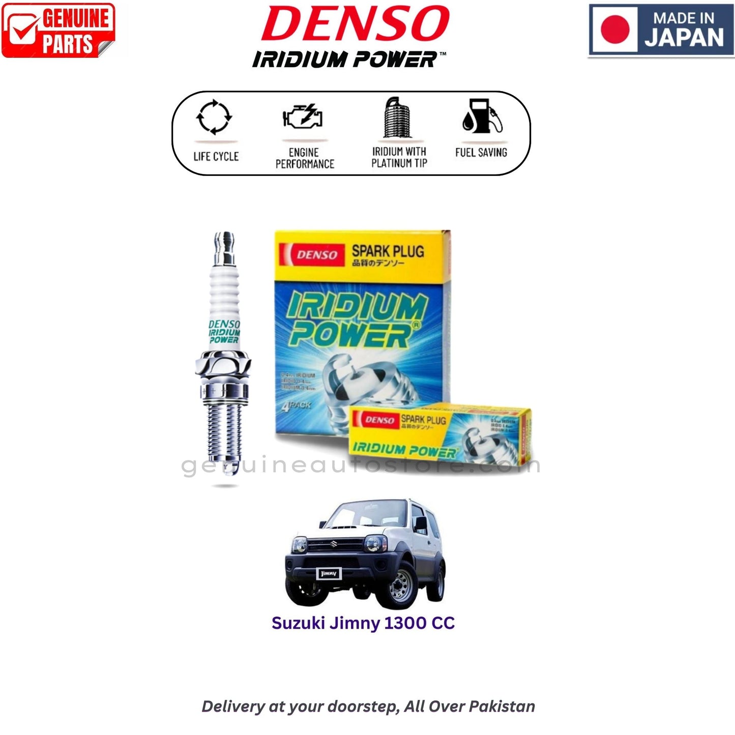 Suzuki Jimny 1300 CC Denso Iridium Spark Plug in Pakistan, 100% Genuine, Reliable, Best Price, Cash on Delivery Available