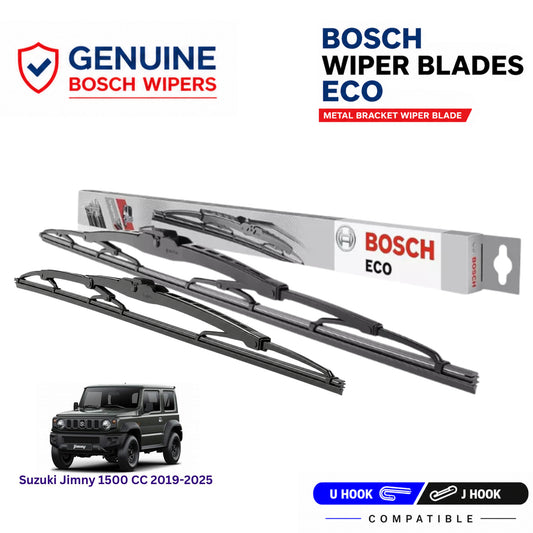 Bosch Genuine metal front wiper set for Suzuki Jimny 1500 CC 2019-2025, pair of two