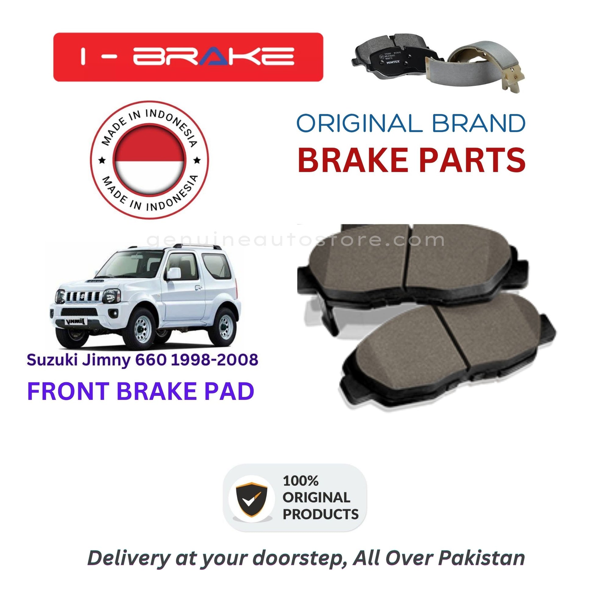Suzuki Jimny 660 1998-2008 Front Brake Pads iBrake Indonesia Genuine