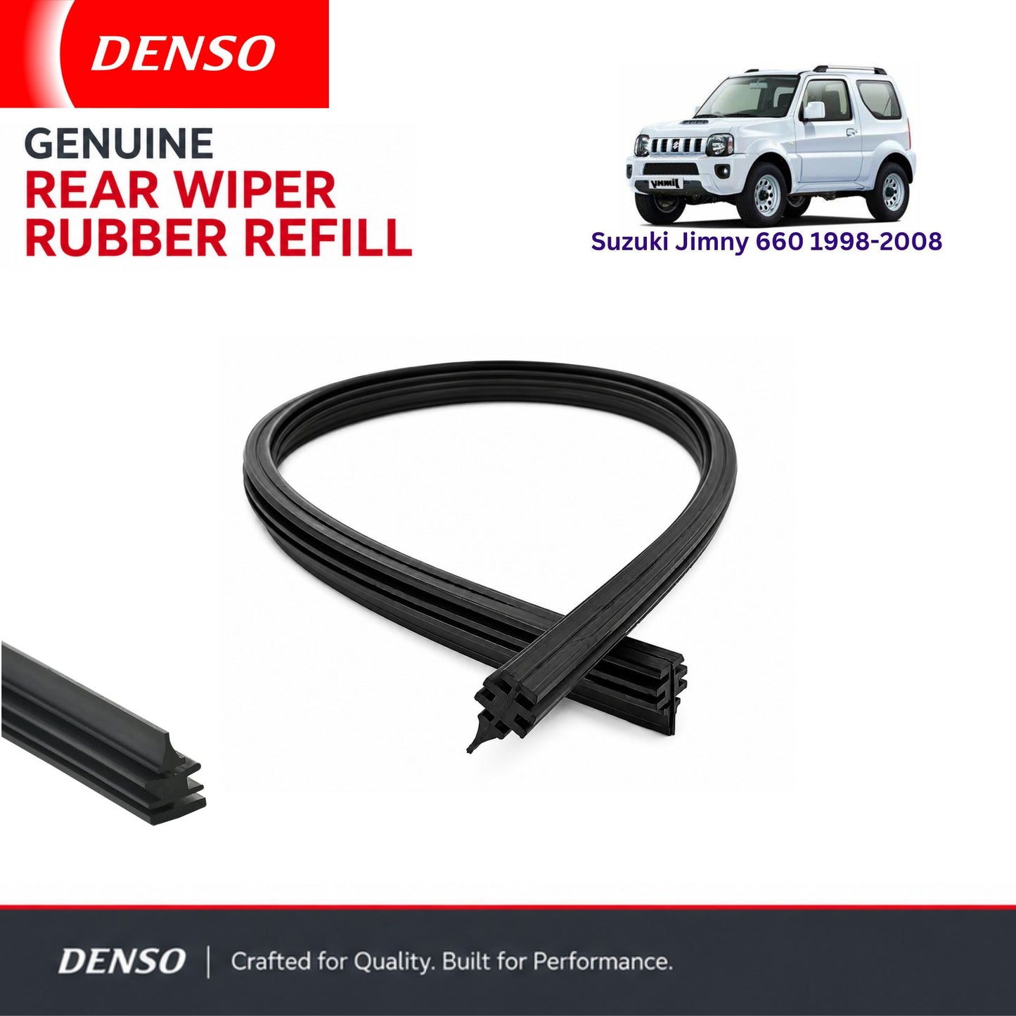 Denso Genuine rear wiper rubber for Suzuki Jimny 660 1998-2008