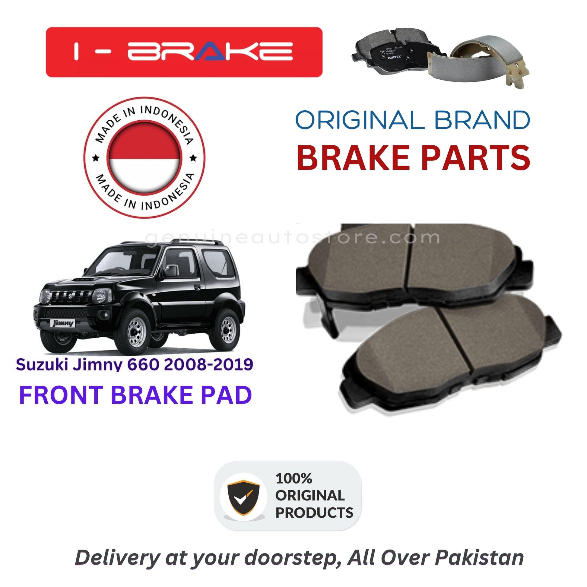 Suzuki Jimny 660 2008-2019 Front Brake Pads iBrake Indonesia Genuine