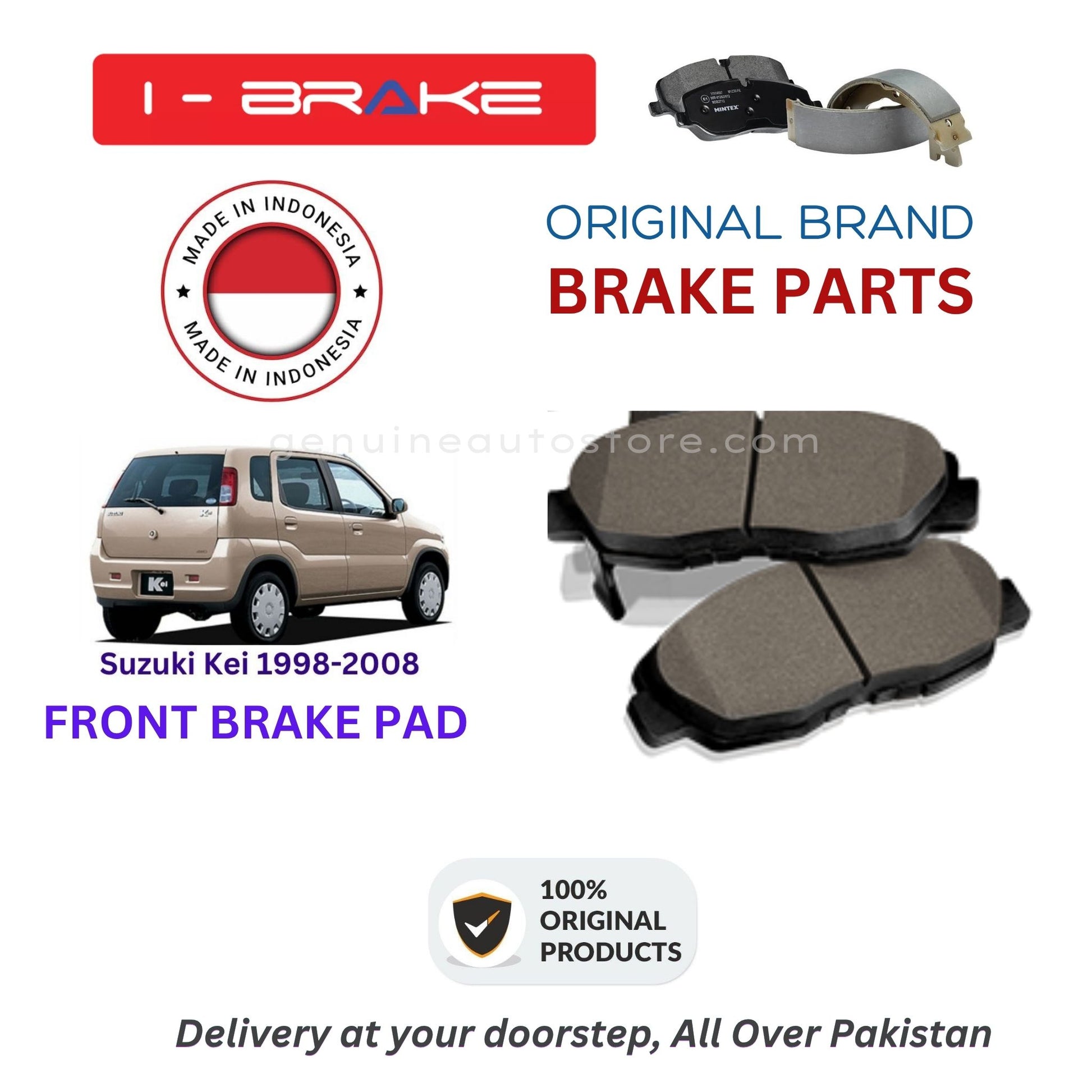Suzuki Kei 1998-2008 Front Brake Pads iBrake Indonesia Genuine