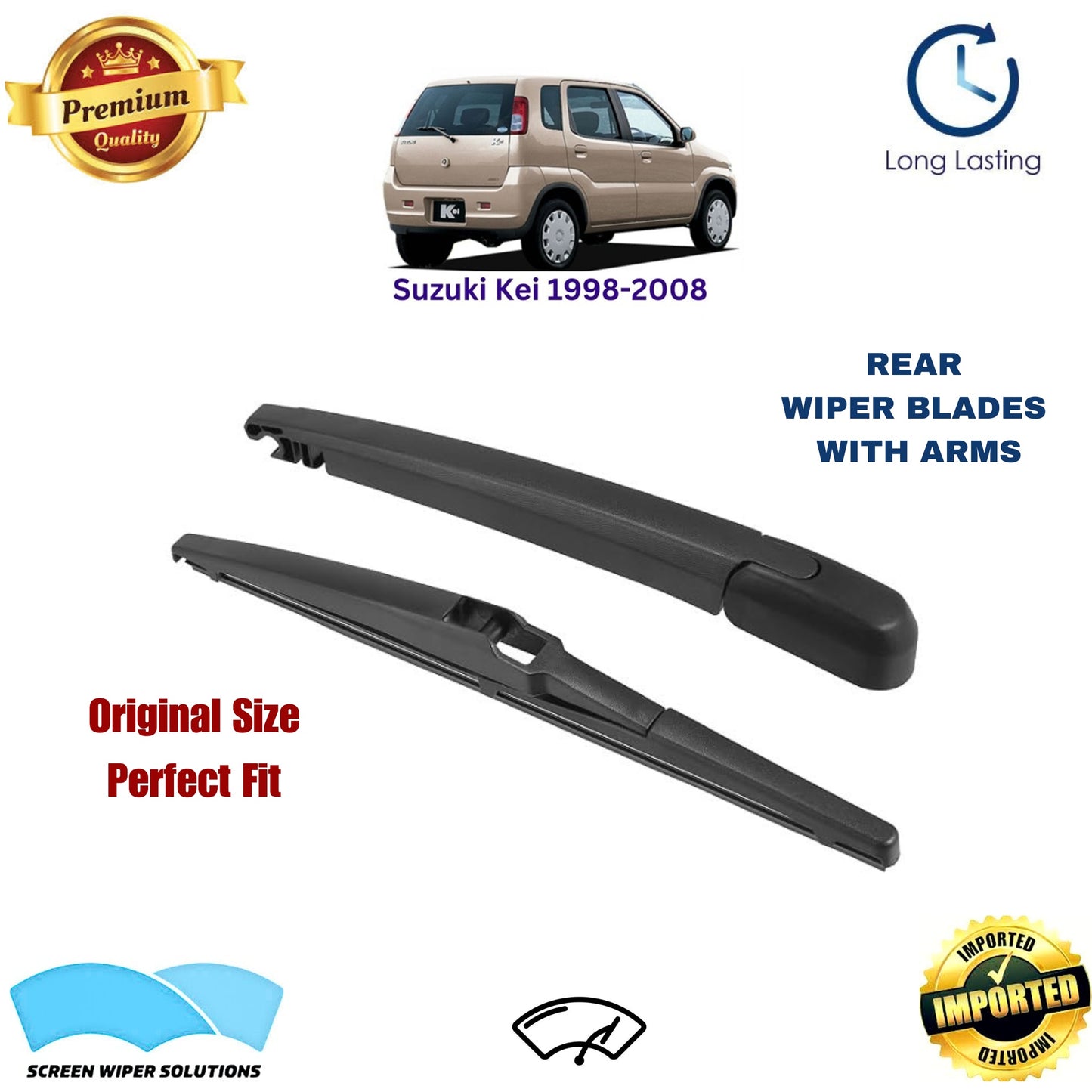 Suzuki Kei 1998-2008 Rear Wiper Blade with Arm in Pakistan