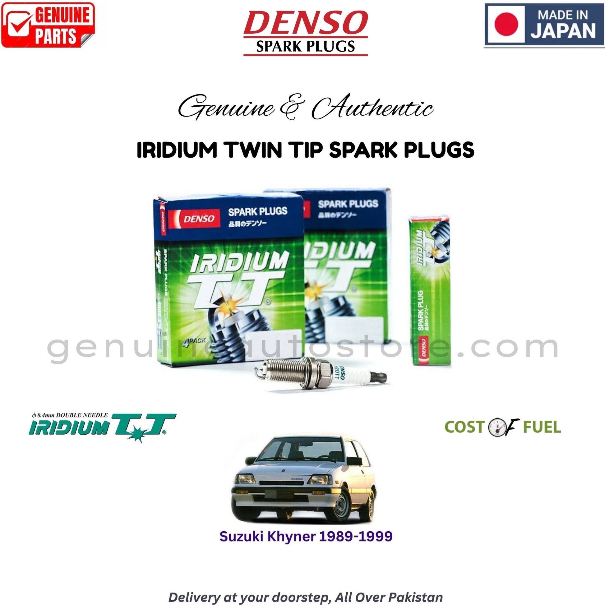 Suzuki Khyner 1989-1999  DENSO IRIDIUM TWIN TIP SPARK PLUG in Pakistan, 100% Genuine, Reliable, Best Price, Cash on Delivery Available    
 