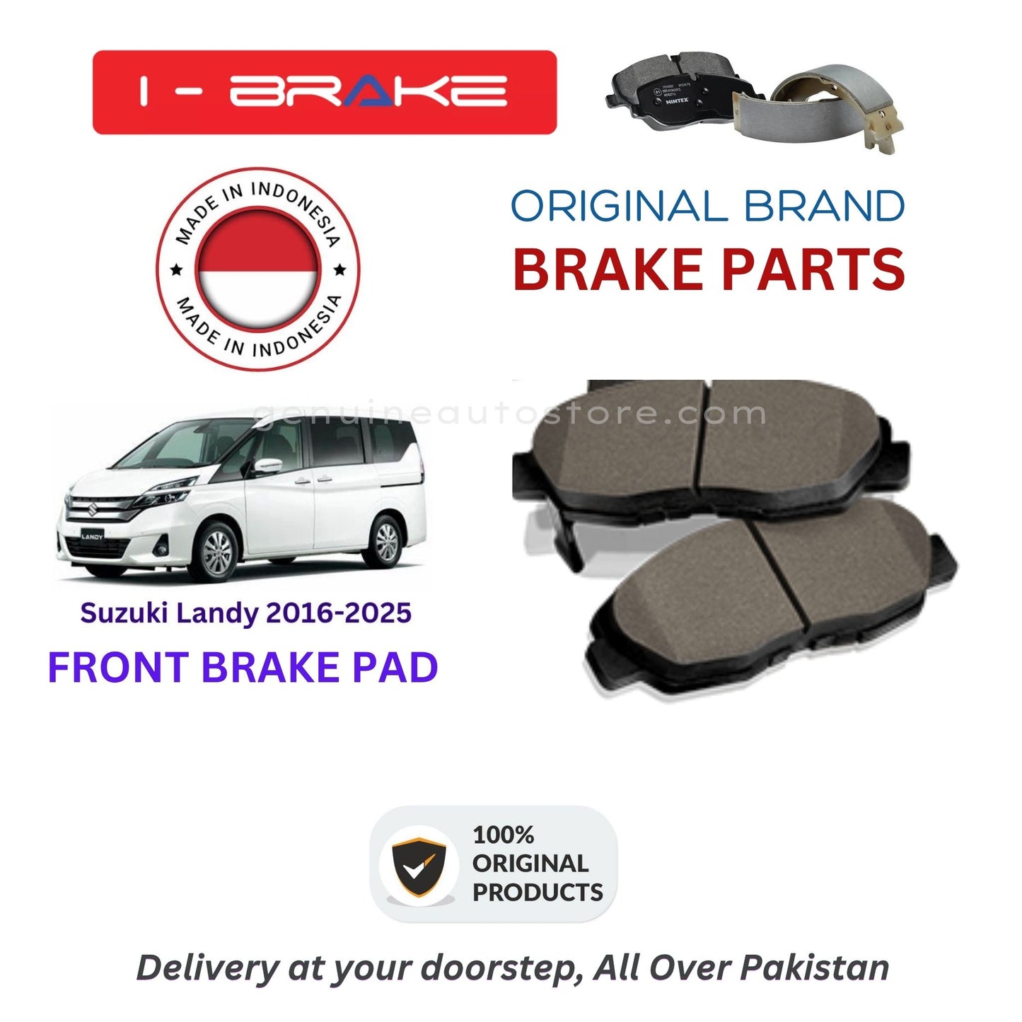 Suzuki Landy 2016-2025 Front Brake Pads iBrake Indonesia Genuine