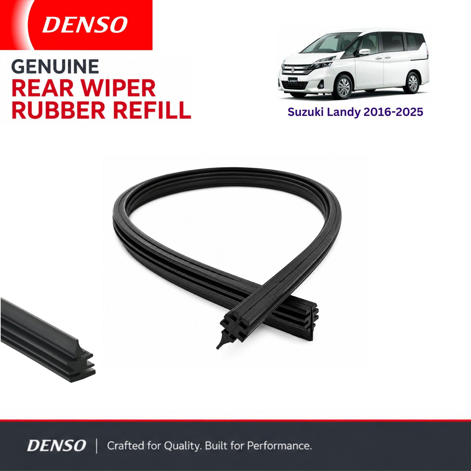 Denso Genuine rear wiper rubber for Suzuki Landy 2016-2025
