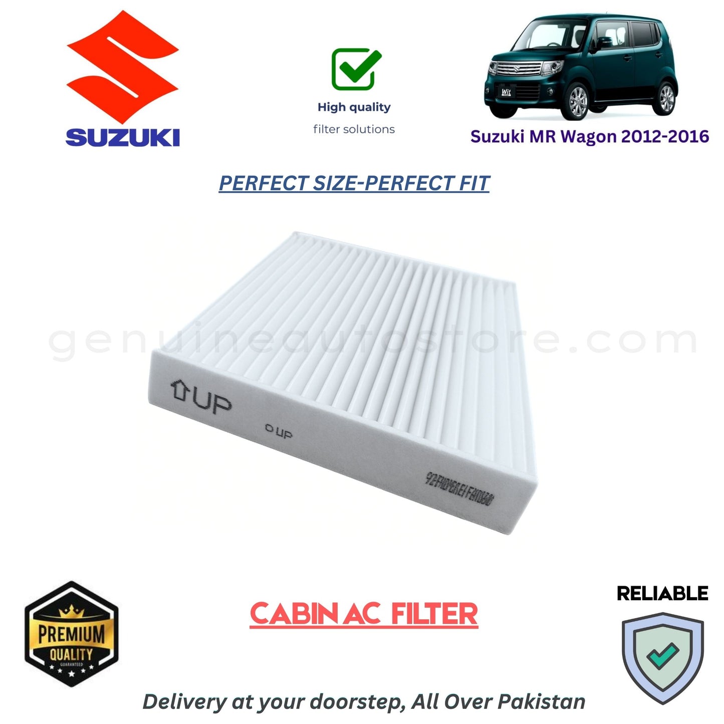 Suzuki MR Wagon 2012-2016 CABIN AC FILTER in Pakistan. 100% Genuine, Reliable, Best Price, Cash on Delivery Available  