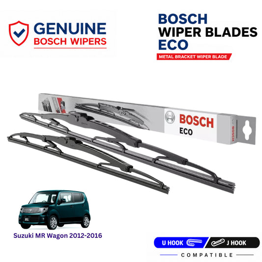 Bosch Genuine metal front wiper set for Suzuki MR Wagon 2012-2016, pair of two