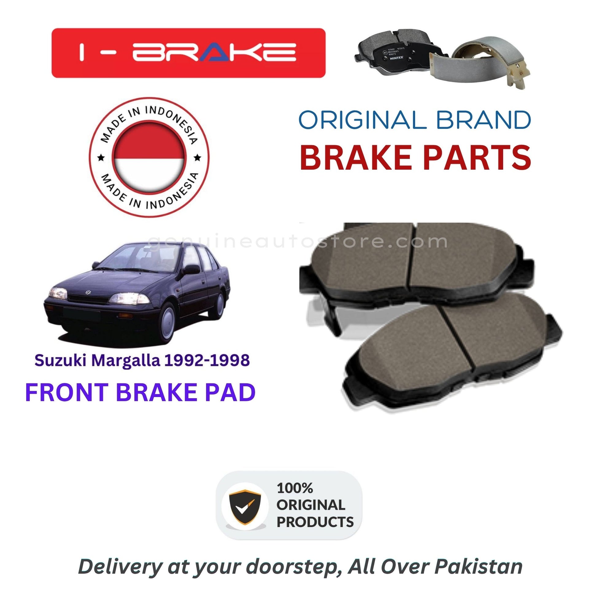 Suzuki Margalla 1992-1998 Front Brake Pads iBrake Indonesia Genuine