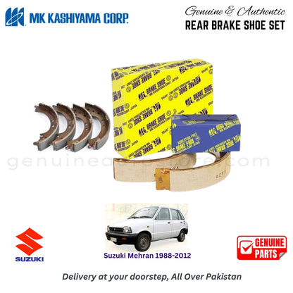 Suzuki Mehran 1998-2012 MK JAPAN REAR BRAKE SHOE SET in Pakistan. 100% Genuine, Reliable, Best Price, Cash on Delivery Available