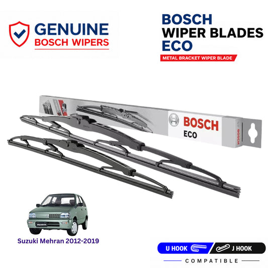 Bosch Genuine metal front wiper set for Suzuki Mehran 2012-2019, pair of two
