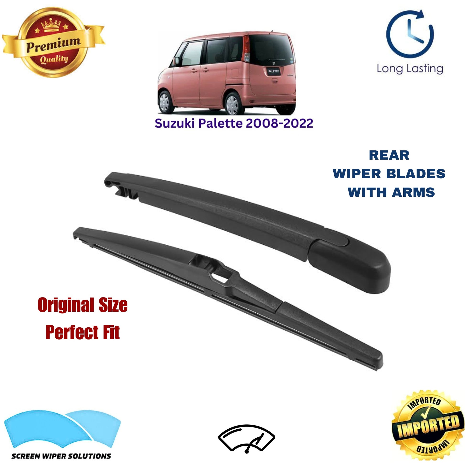 Suzuki Palette 2008-2022 Rear Wiper Blade with Arm in Pakistan