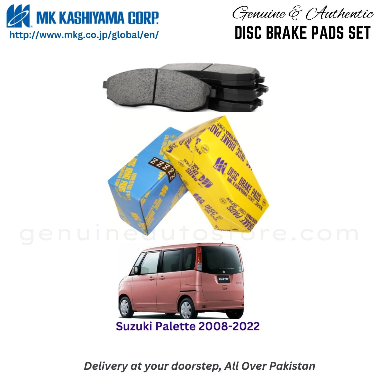 Suzuki Palette 2008-2022 SW MK JAPAN Front Brake Pads in Pakistan, 100% Genuine, Reliable, Best Price, Cash on Delivery Available