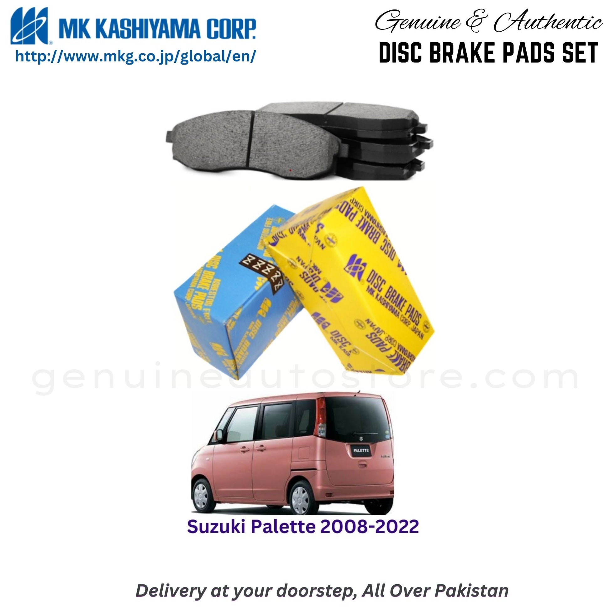 Suzuki Palette 2008-2022 SW MK JAPAN Front Brake Pads in Pakistan, 100% Genuine, Reliable, Best Price, Cash on Delivery Available
