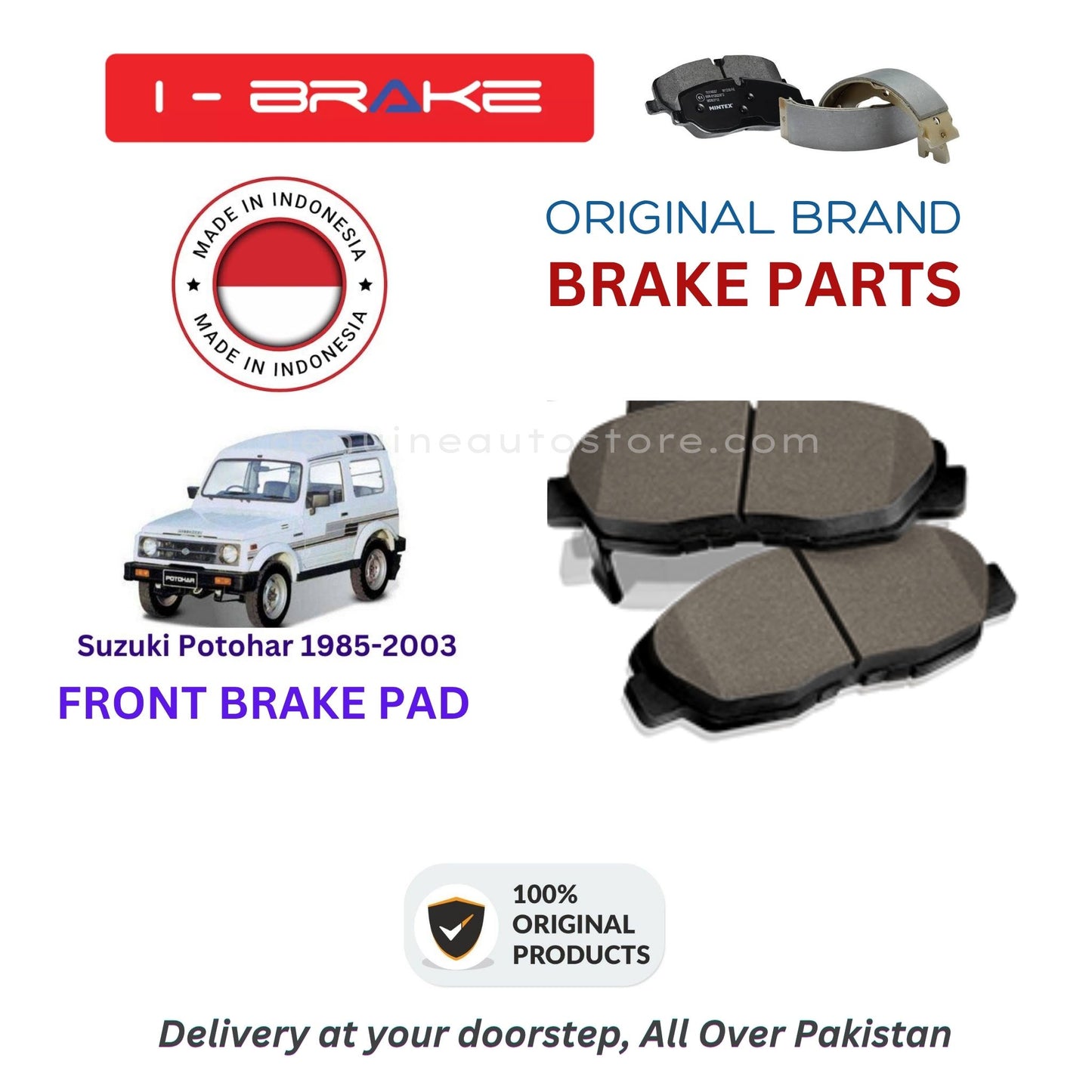 Suzuki Potohar 1985-2003 Front Brake Pads iBrake Indonesia Genuine