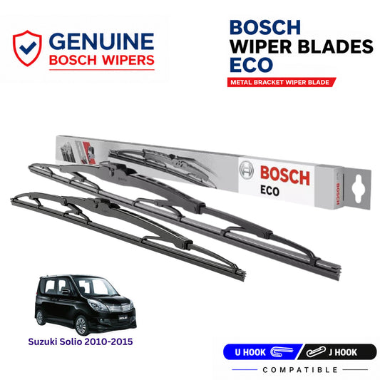 Bosch Genuine metal front wiper set for Suzuki Solio 2010-2015, pair of two