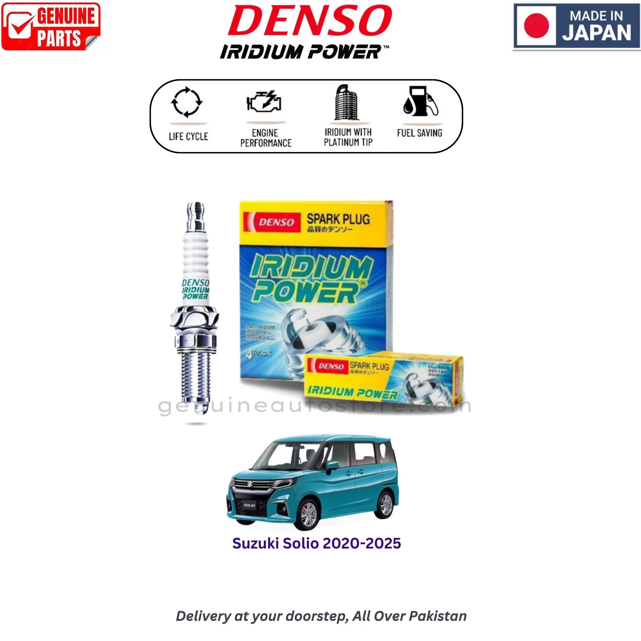 Buy Original Denso Iridium Spark Plugs for Suzuki Solio 2020-2025 ...