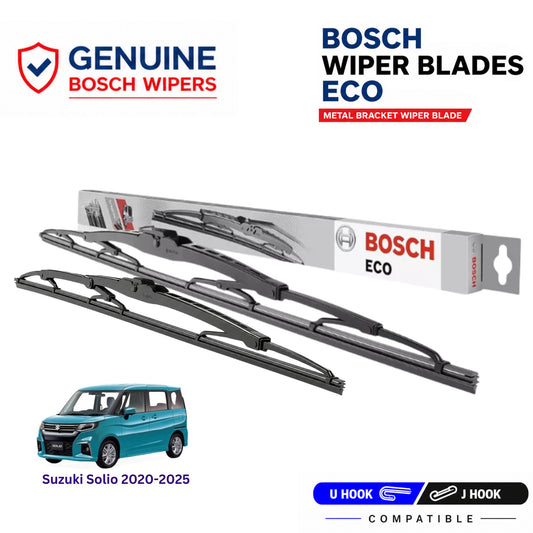 Bosch Genuine metal front wiper set for Suzuki Solio 2020-2025, pair of two