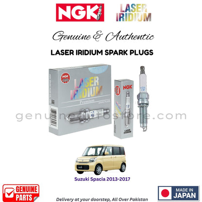 Suzuki Spacia 2013-2017 NGK LASER IRIDIUM SPARK PLUGS in Pakistan. 100% Genuine, Reliable, Best Price, Cash on Delivery Available