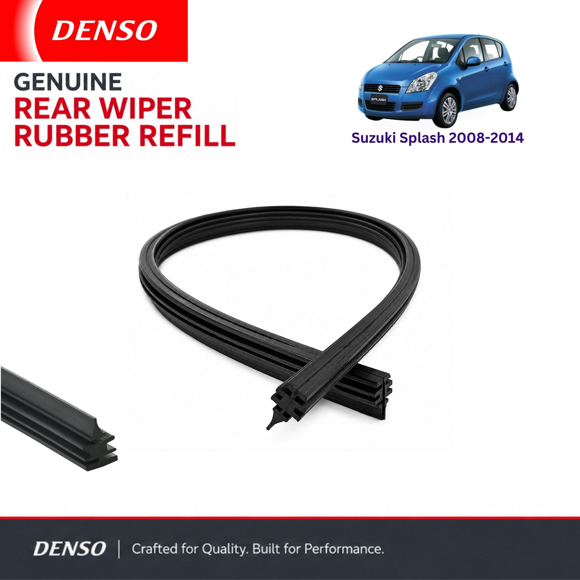 Denso Genuine rear wiper rubber for Suzuki Splash 2008-2014