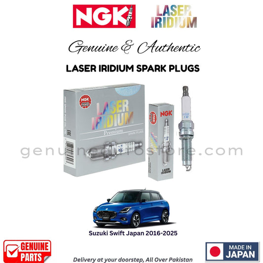 Suzuki Swift Japan 2016-2025 NGK LASER IRIDIUM SPARK PLUGS in Pakistan. 100% Genuine, Reliable, Best Price, Cash on Delivery Available