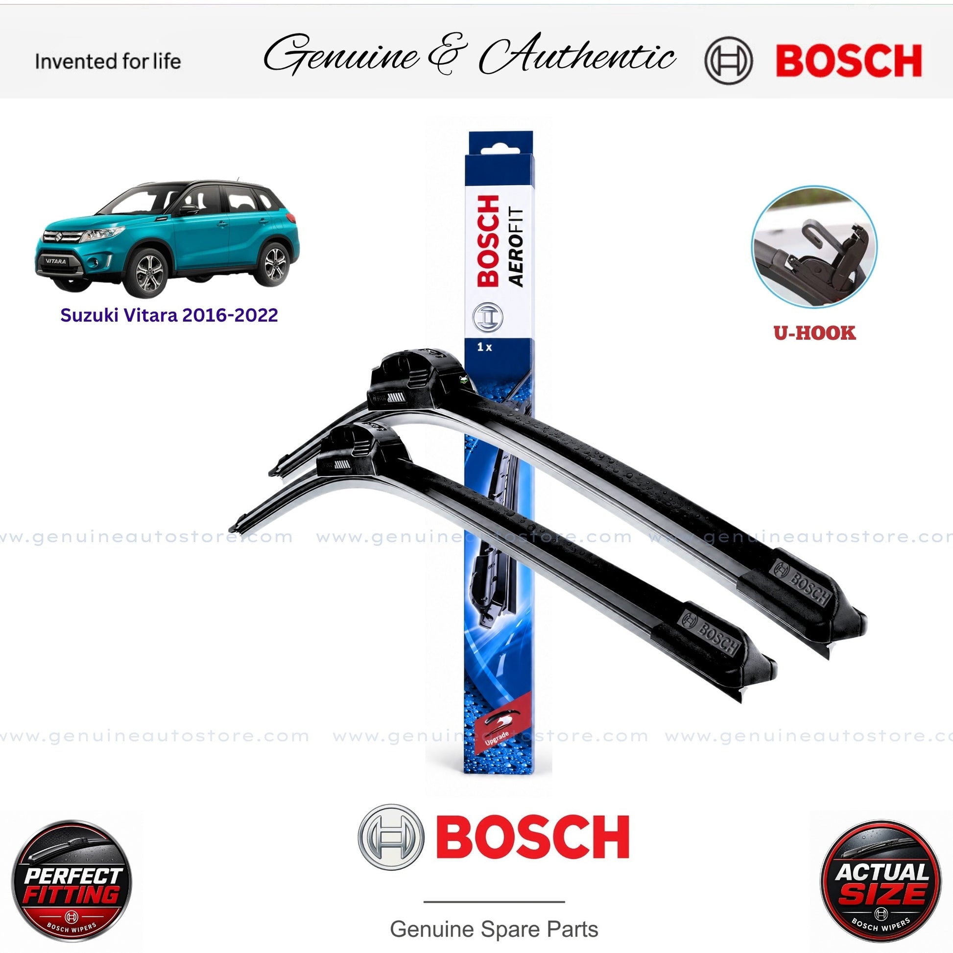 Suzuki Vitara 2016-2022 Bosch Genuine Front Wiper Blade Set Pakistan
