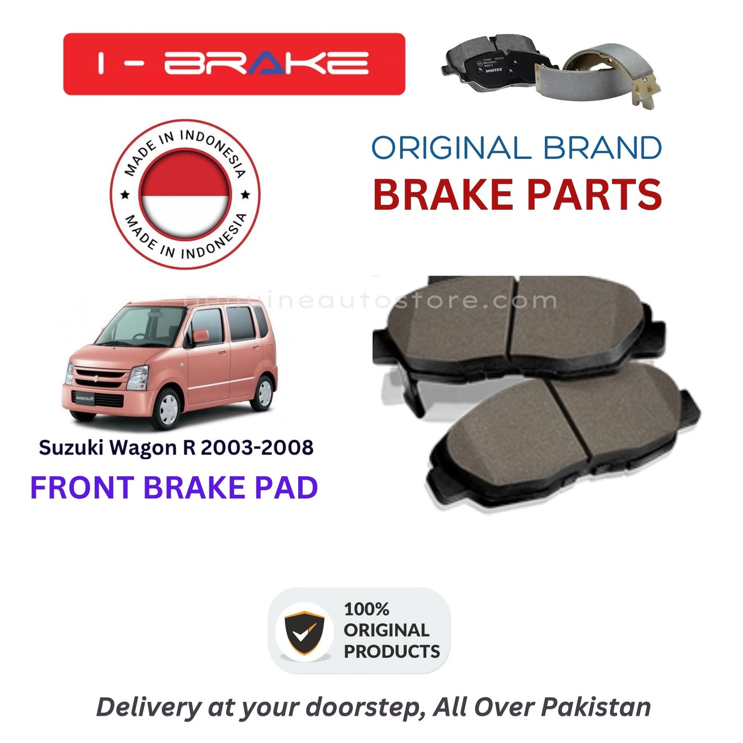 Suzuki Wagon R 2003-2008 Front Brake Pads iBrake Indonesia Genuine